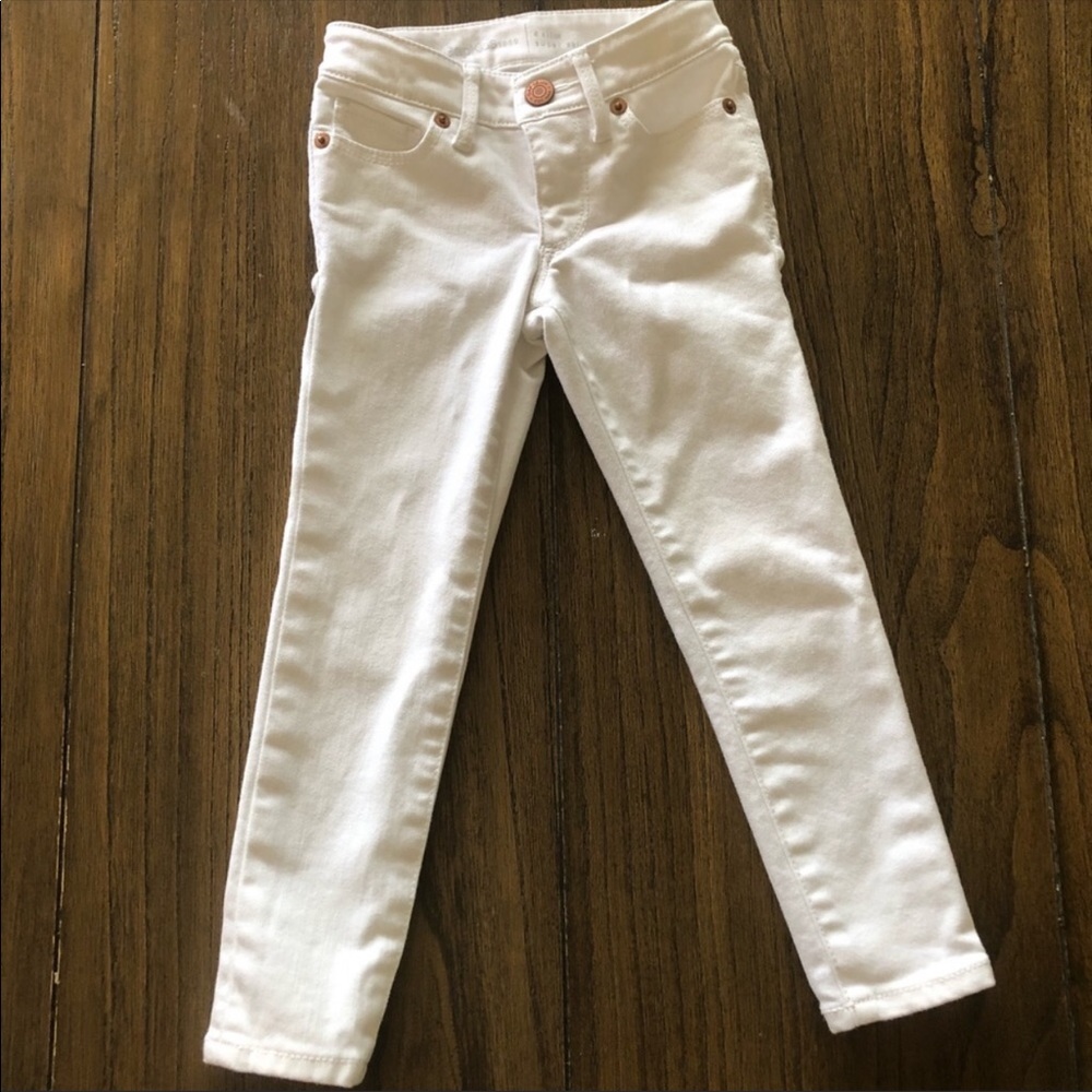 Gap little girl white super skinny slim jeans
